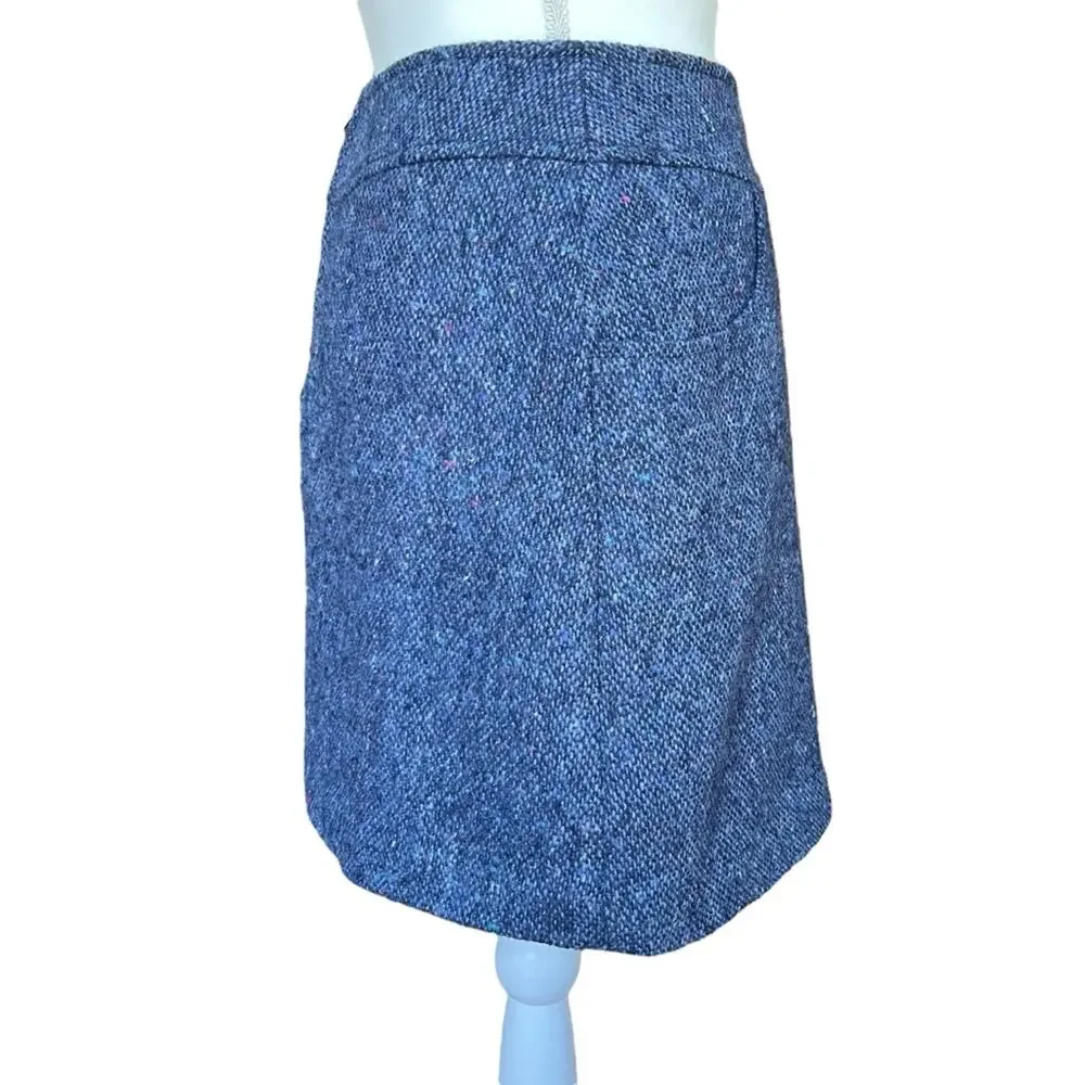 Express vintage wool blend Tweed miniskirt with front pockets size 4 Y2K